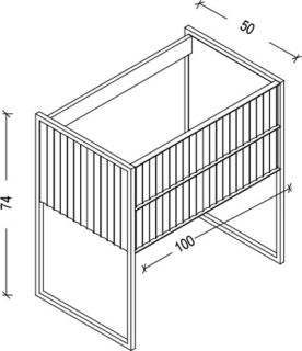 Тумба под раковину Armadi Art Monaco 80см белый/хром 867-080-WCR